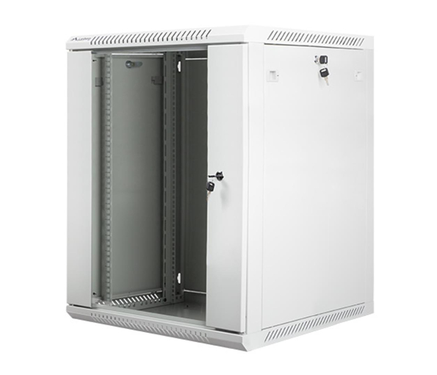 LANBERG Szafa instalacyjna wisząca 19'' 15U 600X600mm szara (drzwi szklane) WF01-6615-10S - 455397 - zdjęcie